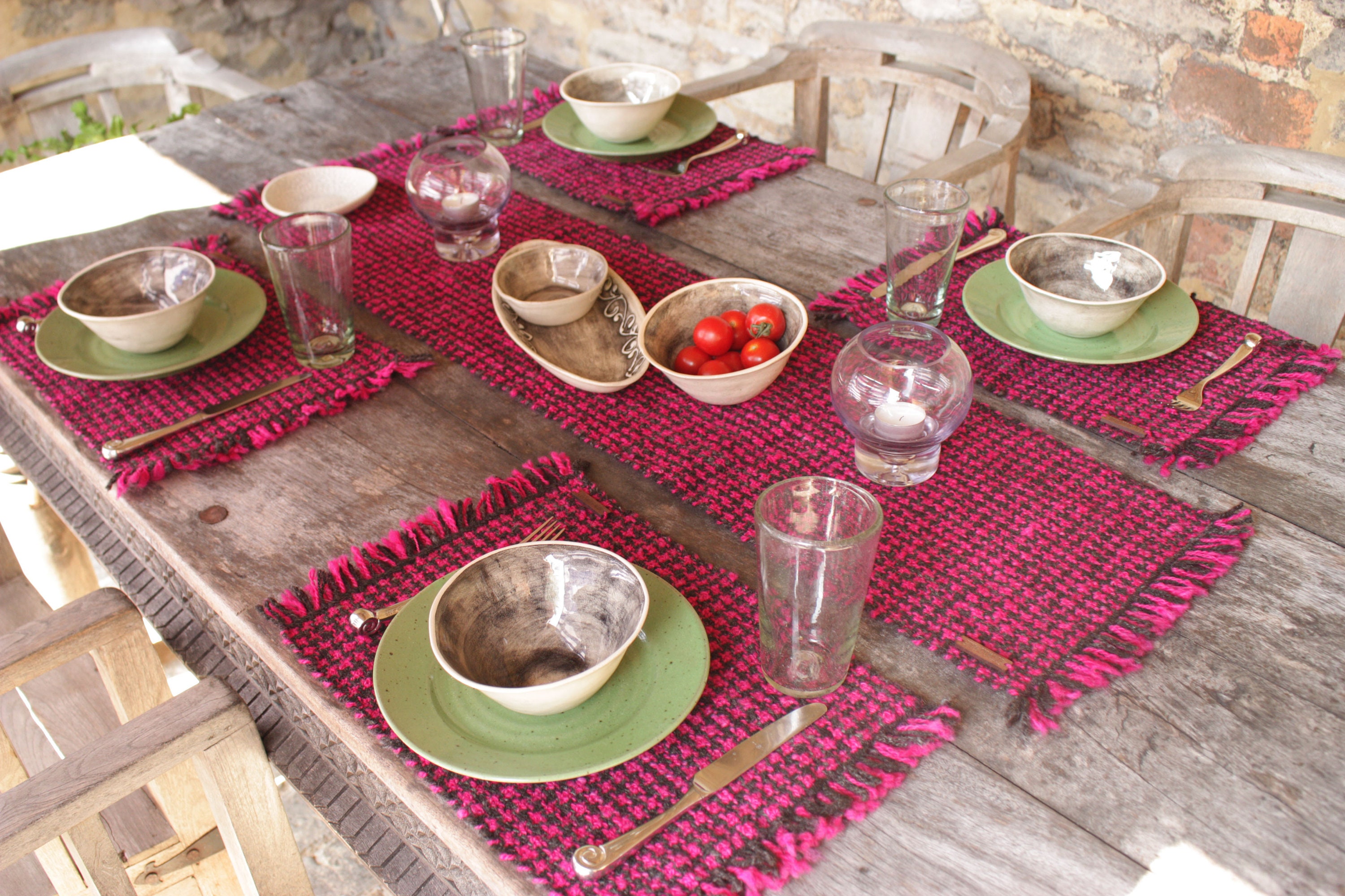 Table Set Table Runner & 4 Place Mats Totally Handmade Etsy