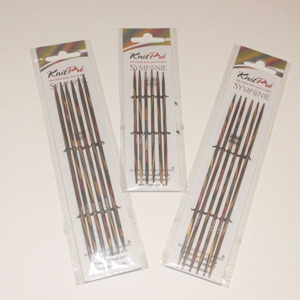 Knit Pro DPNs various sizes from 2.5 - 6 mm double pointed needles