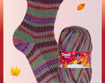 Berry Breakfast 11250 Whispering Leaves Collection - 4 ply Sock Yarn - SUPERWASH  by Opal