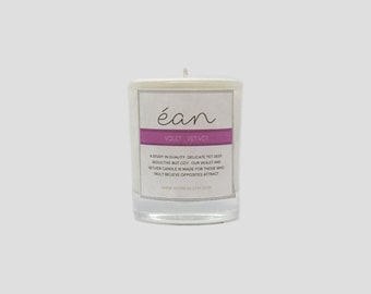 SALE: Meditation Candle, Violet + Vetiver Soy Votive Candle, Soft Floral Scent, Soy Candles For Her, Quirky Candle