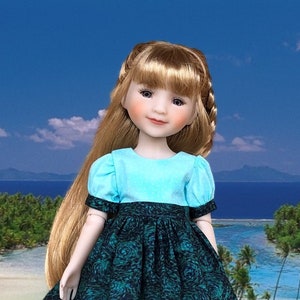 RRFF and WW Dark Teal Skirt and Attached Blouse fitting 14.5-inch Dolls from Ruby Red Fashion Friend Dolls and Wellie Wishers