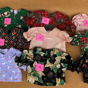 Cotton Print Blouses #4 Fitting American Girl Dolls Blouses in Many Colors, Prints, Huge Variety