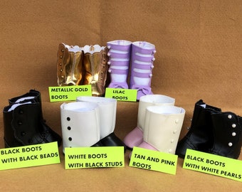 Vintage Style Colonial Boots in 6 Styles and Colors Fitting American Girl Dolls and other 18-inch Dolls