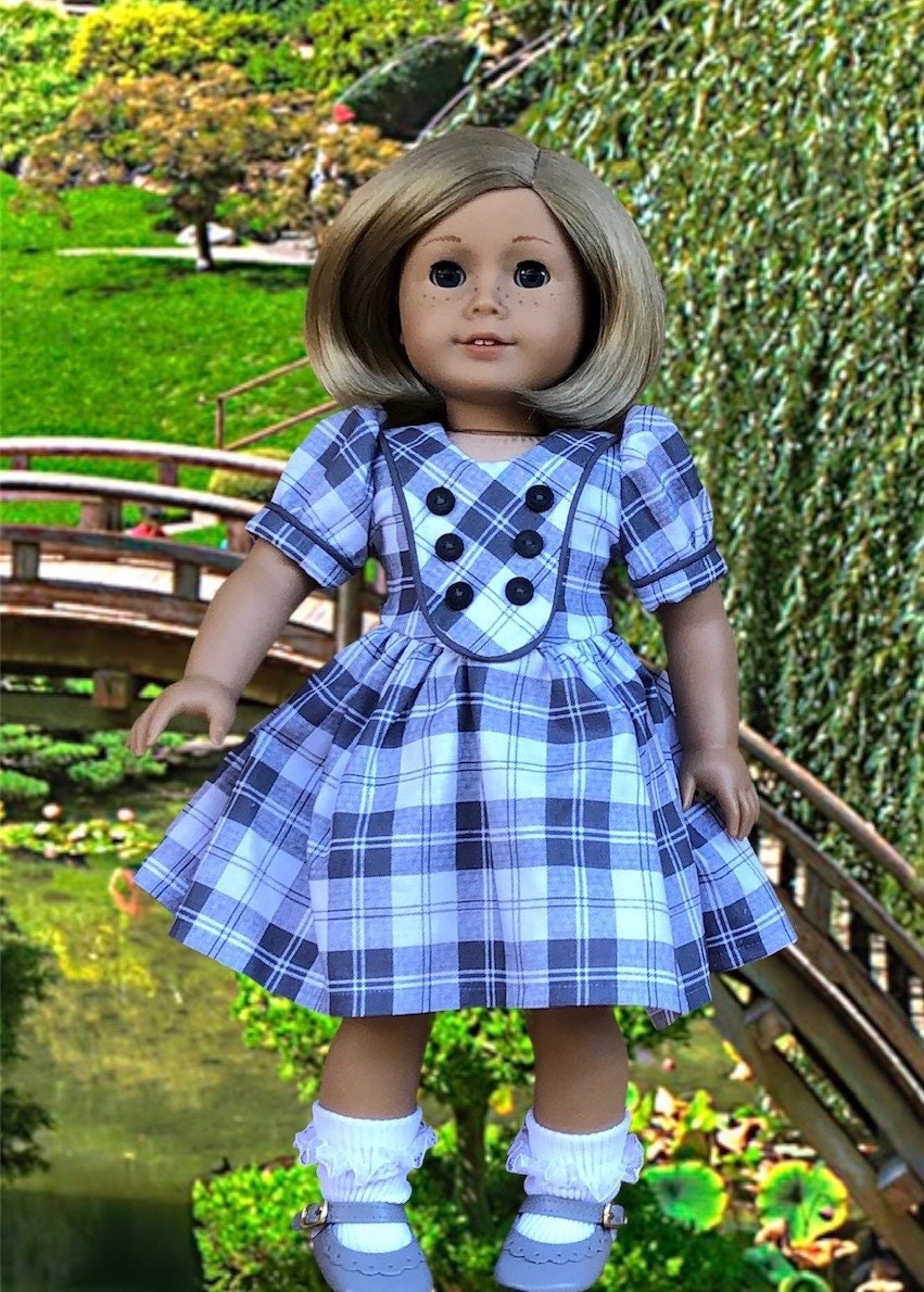 American girl sales doll plaid dress