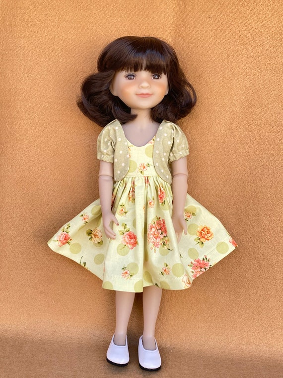 Abito Floreale Per Bambola 11.5" - Vestito Country Fatto A Mano Per Barbie E BJD - Foto 4
