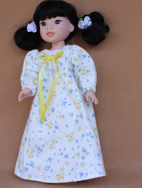 White Top Yellow Floral Pants Fits American Girl Wellie Wisher Dolls