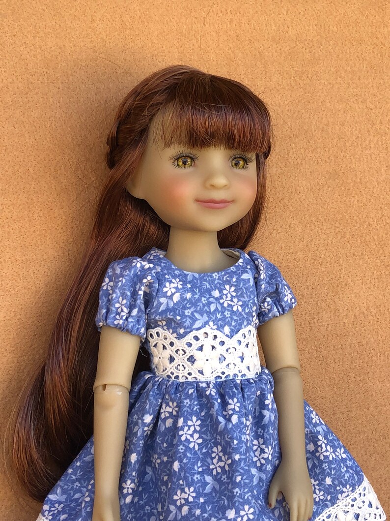 Ruby Red Fashion Friends Blue and Cream Floral Print Dress Etsy