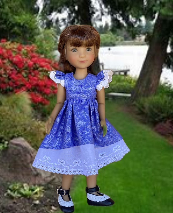 Blue Hyacinth Doll Dress With Vintage Trim & Shoes: Fits 12-inch Siblie  Dolls - Etsy