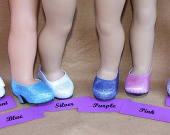 72mm GOLD Elegant Ankle Strap Doll Shoes fits American Girl 72mm GOLD Elegant Ankle Strap Doll Shoes fits American Girl