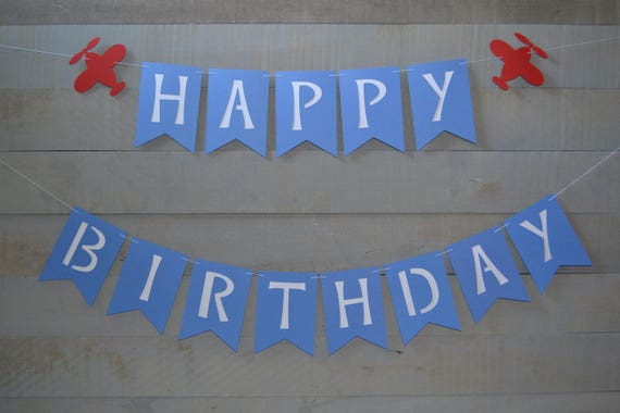 airplane birthday banner plane