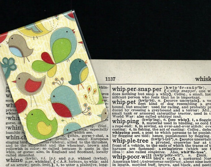 Laminated Bookmark Features Colorful Little Birds in Etsy