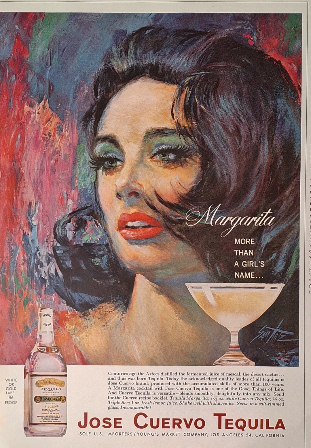 1964 Jose Cuervo Tequila Old Advertisement Margarita Vintage Etsy