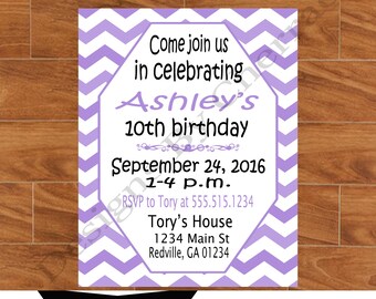 purple invitations etsy