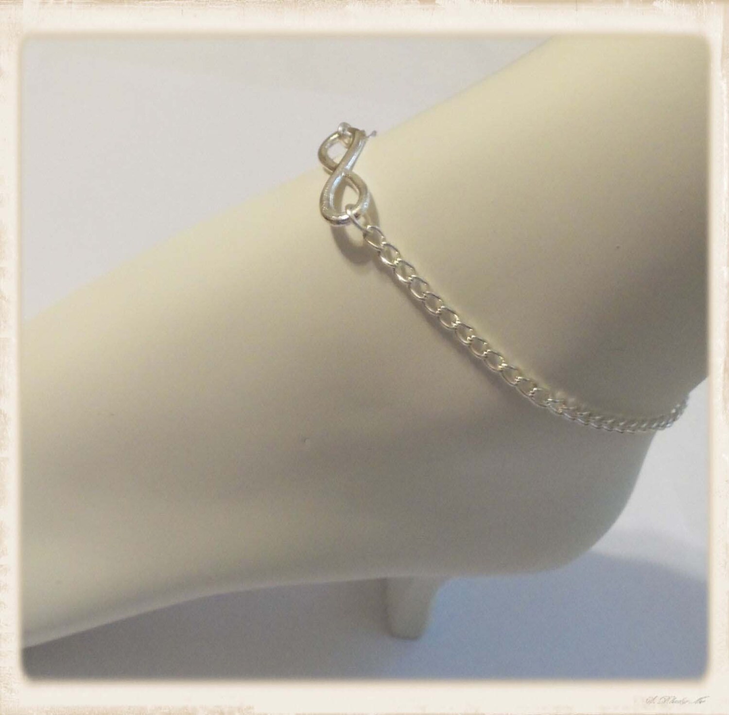 Infinity ankle bracelet silver infinity ankle bracelet foot Etsy