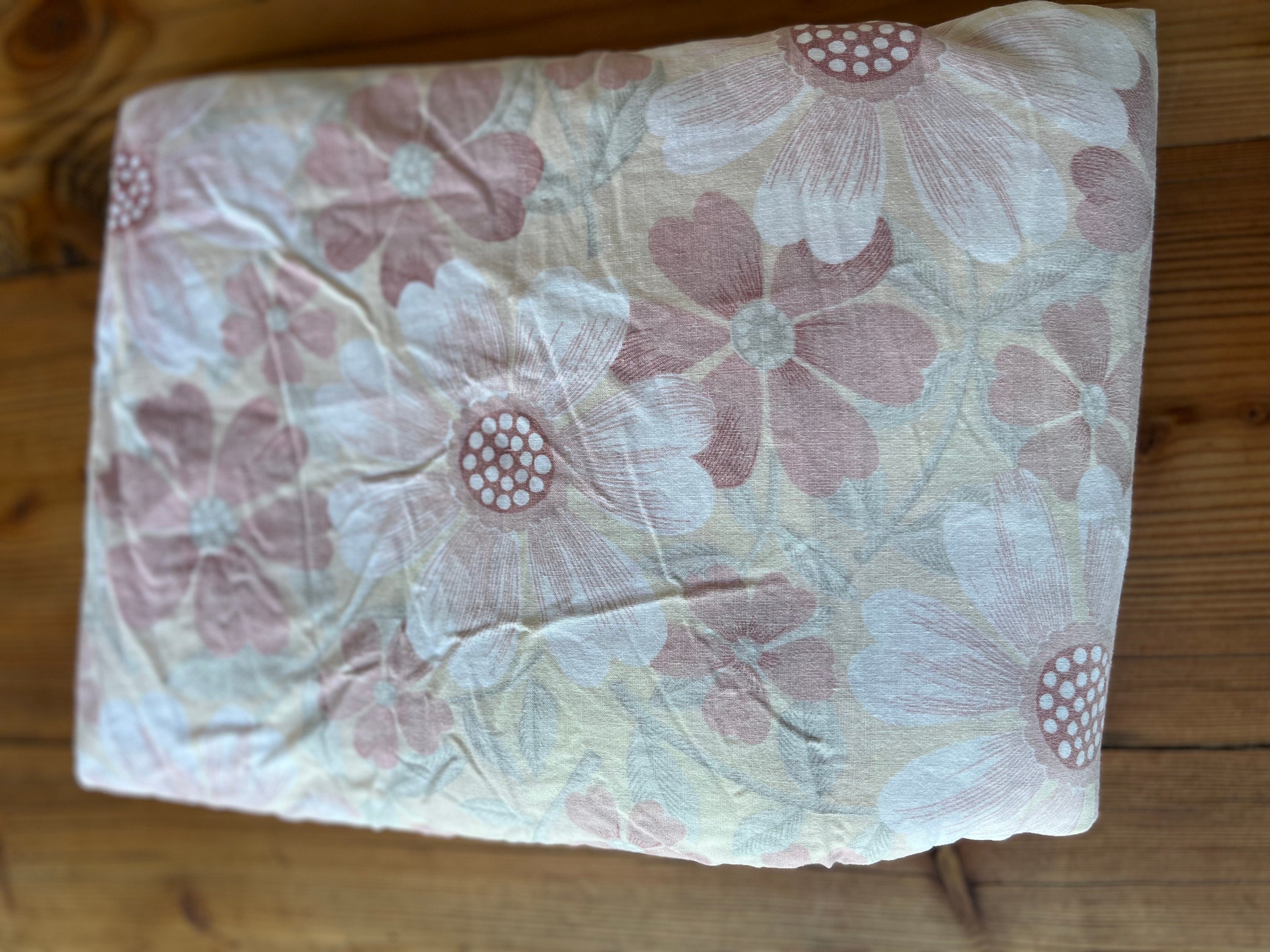 Vintage Bed Sheet1970's Floral Sheet Single Flat Etsy