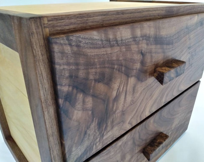 RackIt CD-180 - Walnut (or other wood) - CD/DVD storage unit with Solid Wood Drawer Fronts