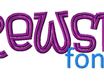 INSTANT DOWNLOAD Brewsky Machine Embroidery Font Set Includes 3 Sizes