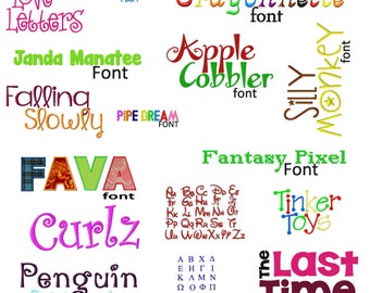 Special Buy 50 Of My Best Machine Embroidery Font Sets for the Crazy Low Price of 9.99 in PES