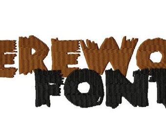 INSTANT DOWNLOAD Werewolf Machine Embroidery Font Set Includes 3 Sizes