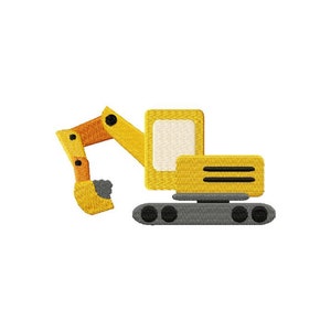 Digger Construction Truck Embroidery Design, Machine Embroidery, Brother PES DST & All Popular Formats, Instant Download