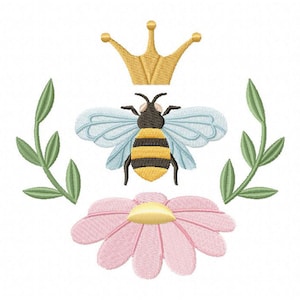 Queen Of Bees Embroidery Design, Machine Embroidery, Brother PES, DST & All Popular Formats, Instant Download