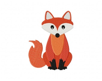 Fox Embroidery Design, Machine Embroidery, Brother PES DST & All Popular Formats, Instant Download