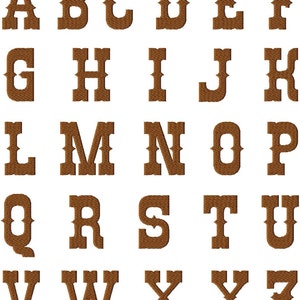 Machine Embroidery Designs INSTANT DOWNLOAD Rio Western Style Font Set Includes 4 Sizes