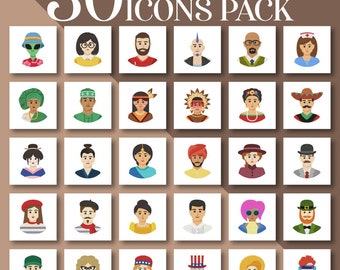 Diversity Icons Embroidery Designs, 30 Included, Machine Embroidery, Brother PES DST & All Popular Formats Instant Download