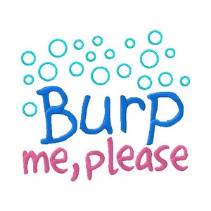 Burp Me Please Embroidery Design, Brother PES DST & All Popular Formats, Instant Download