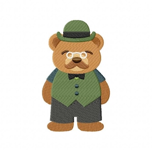 Grandpa Bear Machine Embroidery Design
