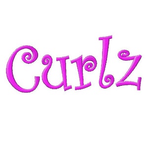 Machine Embroidery Designs instant download Curlz Font Set Includes 3 Sizes, Brother PES, BX & More, Embroidery Designs, Alphabet