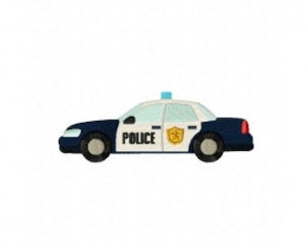 Cool Police Car Embroidery Design, Brother PES, DST & All Popular Formats, Instant Download