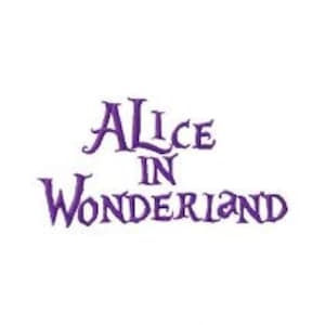 INSTANT DOWNLOAD Alice in Wonderland Machine Embroidery Font Set Includes 3 Sizes