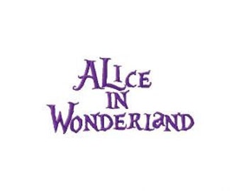 INSTANT DOWNLOAD Alice in Wonderland Machine Embroidery Font Set Includes 3 Sizes