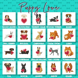 Puppy Love Embroidery Designs, 20 Dog and Doggy Designs Included, Machine Embroidery Brother PES JEF & All Popular Formats, Instant Download