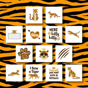 Tigers Embroidery Design Pack, 13 Designs Included, Machine Embroidery, Brother PES DST & All Popular Formats, Instant Download