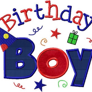 Machine Embroidery Designs INSTANT DOWNLOAD Birthday Boy PLUS Bonus Birthday Girl Multi Pack Machine Applique Embroidery Designs image 1