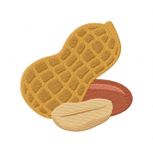 Broderidesign med jordnötter, maskinbroderi, Brother PES DST och alla populära format, direktnedladdning