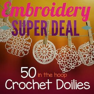 Special Buy 50 In The Hoop Freestanding Crochet Doilies Doily for the Crazy Low Price of 9.99