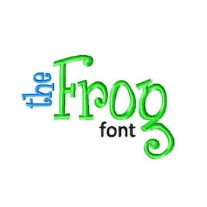 Machine Embroidery Designs INSTANT DOWNLOAD The Frog Font Set Includes 4 Sizes