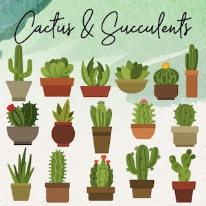 Cactus And Succulents Stitched Embroidery Designs, 16 Included, Machine Embroidery, Brother PES HUS & All Popular Formats, Instant Download