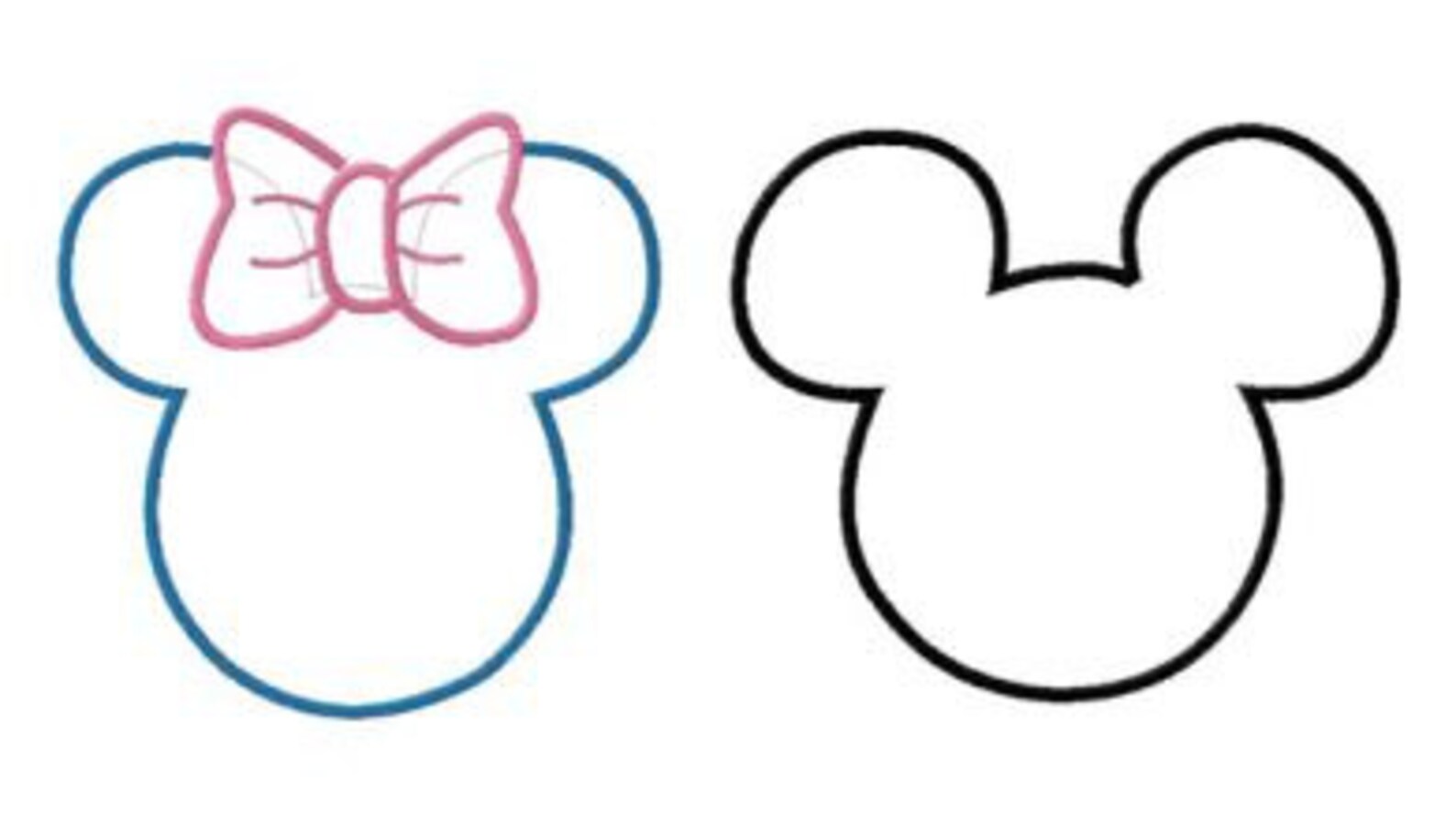 INSTANT DOWNLOAD Disney Mickey and Minnie Ears Two Pack | Etsy