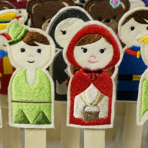 Machine Embroidery Designs 32 Fantasy and Fairytale Easy In The Hoop Finger Puppets for One Crazy Low Price. Super Fun For All Ages!