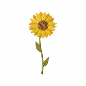 Short Stem Sunflower Embroidery Design, Machine Embroidery, Brother PES DST & All Popular Formats, Instant Download