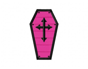 Coffin Cross Machine Embroidery Design