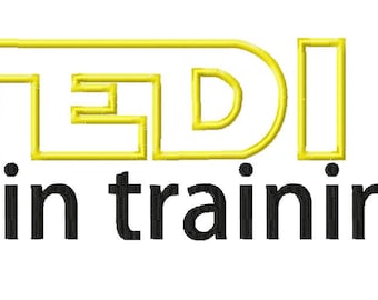 Jedi in Training Embroidery Design, Machine Embroidery, Brother PES, DST & All Popular Formats, Instant Download