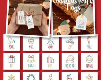 Christmas Gift Tags Embroidery Designs, 15 Included, Machine Embroidery, Brother PES DST & All Popular Formats Instant Download