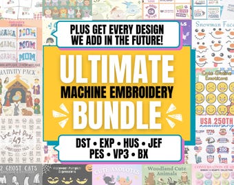 Ultimate Machine Embroidery Bundle | Full Shop Collection | Thousands of Embroidery Designs | Instant Download