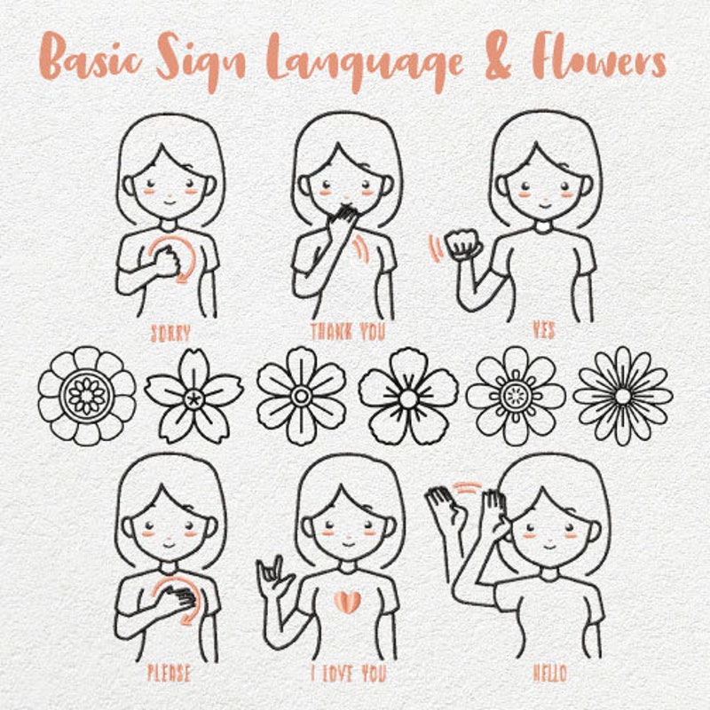 Basic Sign Language - Etsy