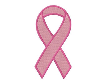 INSTANT DOWNLOAD Pink Awareness Ribbon Mega Pack Machine Embroidery Design Includes BOTH Applique and Filled Stitch
